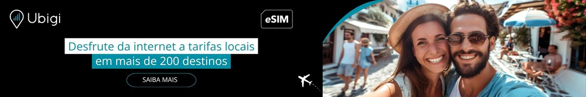 Fique conectado durante sua viagem com o eSIM da Ubigi
