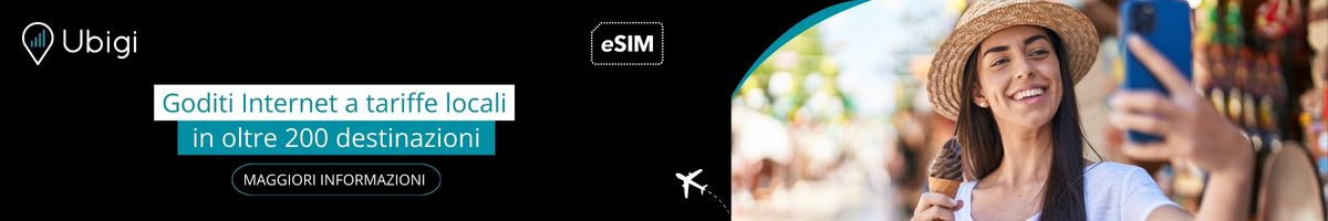 Organizza il tuo viaggio con Ubigi eSIM