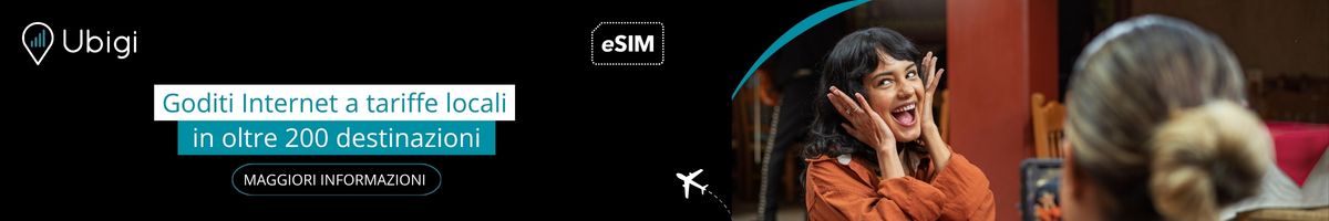 Rimani connesso durante il tuo viaggio con l'eSIM di Ubigi