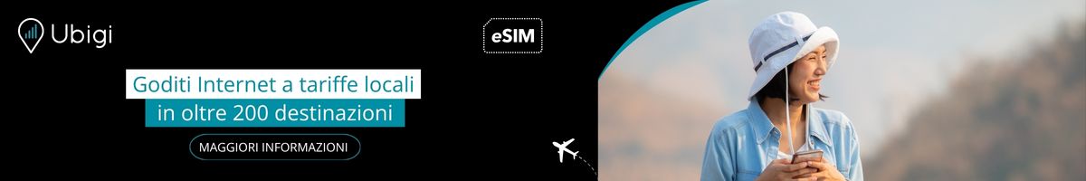 Rimani connesso durante il tuo viaggio con l'eSIM di Ubigi