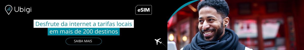 Fique conectado durante sua viagem com o eSIM da Ubigi