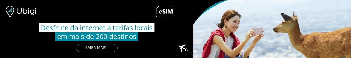 Fique conectado durante sua viagem com o eSIM da Ubigi