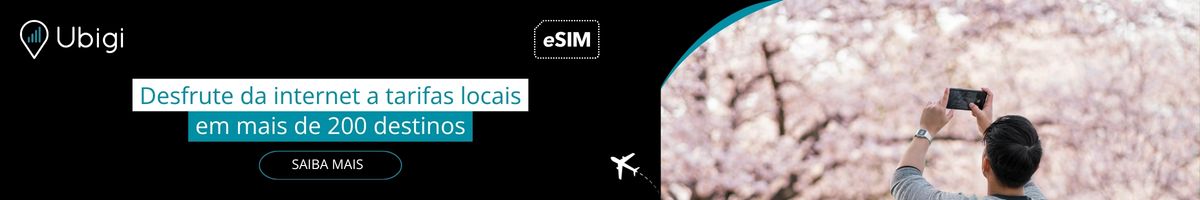 Fique conectado durante sua viagem com o eSIM da Ubigi