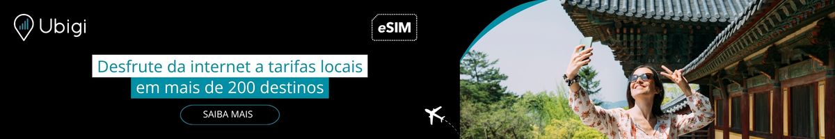 Fique conectado durante sua viagem com o eSIM da Ubigi