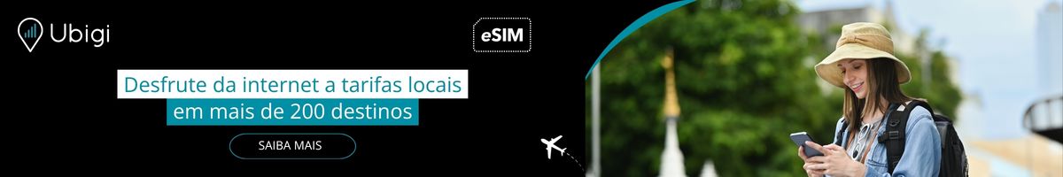 Fique conectado durante sua viagem com o eSIM da Ubigi