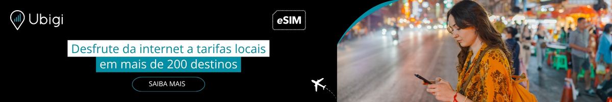 Fique conectado durante sua viagem com o eSIM da Ubigi