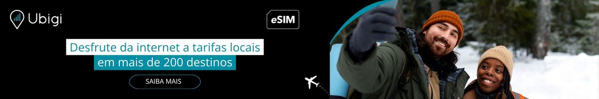 Fique conectado durante sua viagem com o eSIM da Ubigi