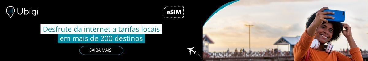 Fique conectado durante sua viagem com o eSIM da Ubigi