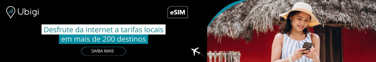 Fique conectado durante sua viagem com o eSIM da Ubigi