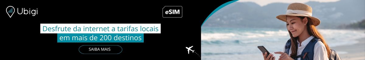 Fique conectado durante sua viagem com o eSIM da Ubigi