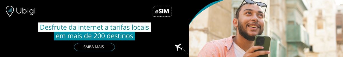 Fique conectado durante sua viagem com o eSIM da Ubigi