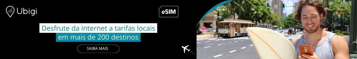 Fique conectado durante sua viagem com o eSIM da Ubigi