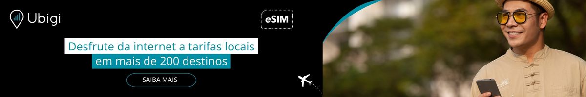 Fique conectado durante sua viagem com o eSIM da Ubigi