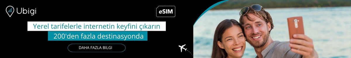 Ubigi eSIM ile seyahatiniz boyunca bağlantıda kalın